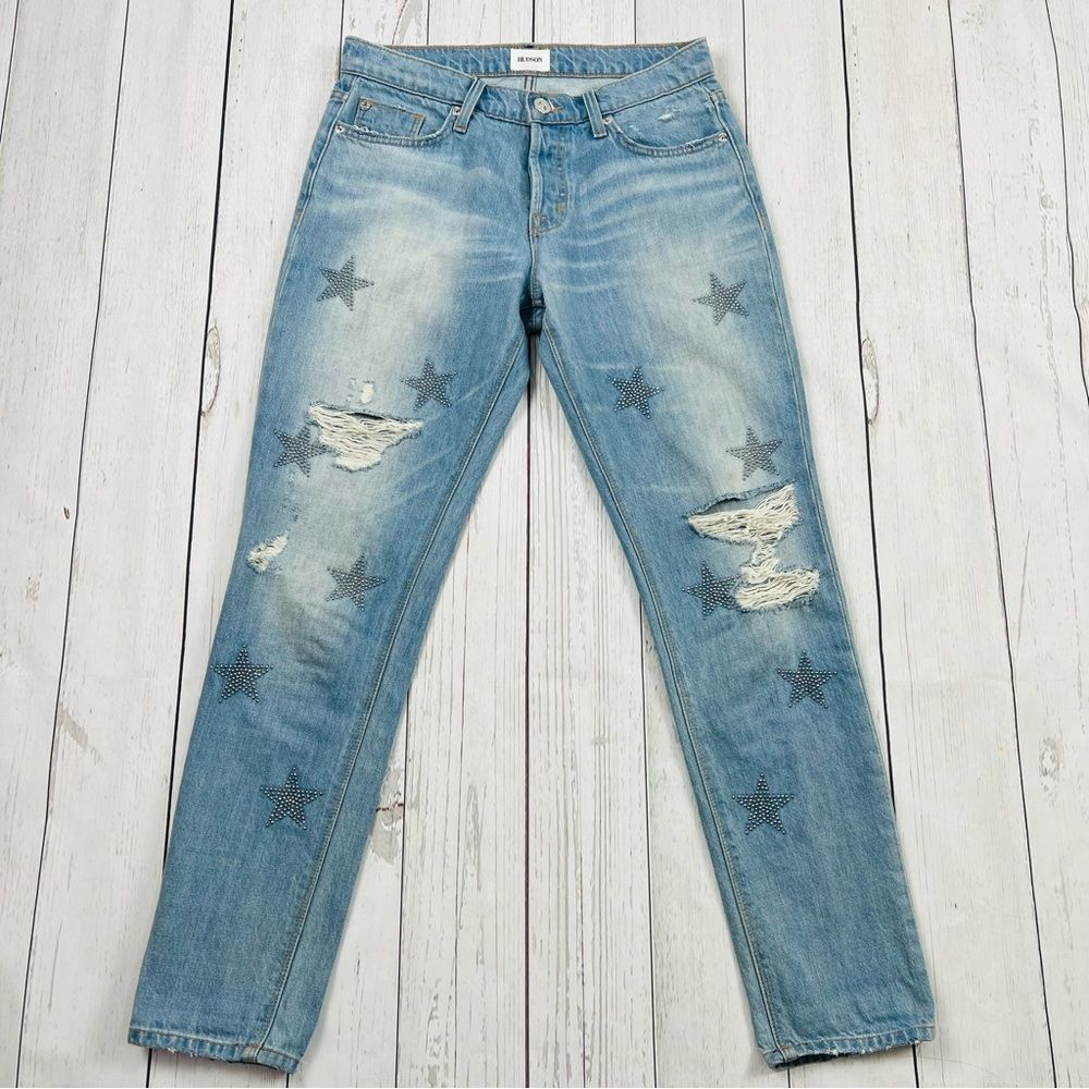 🇬🇧Hudson Riley Crop Relaxed Straight Jeans Size 26 - Picture 5 of 13